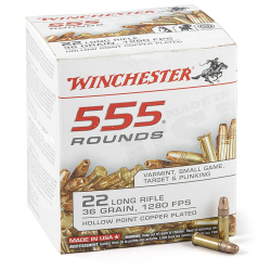 Winchester 555 round value pack 22LR 36gr hp|